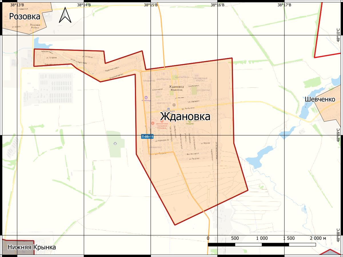 Карта-схема города Жановка.